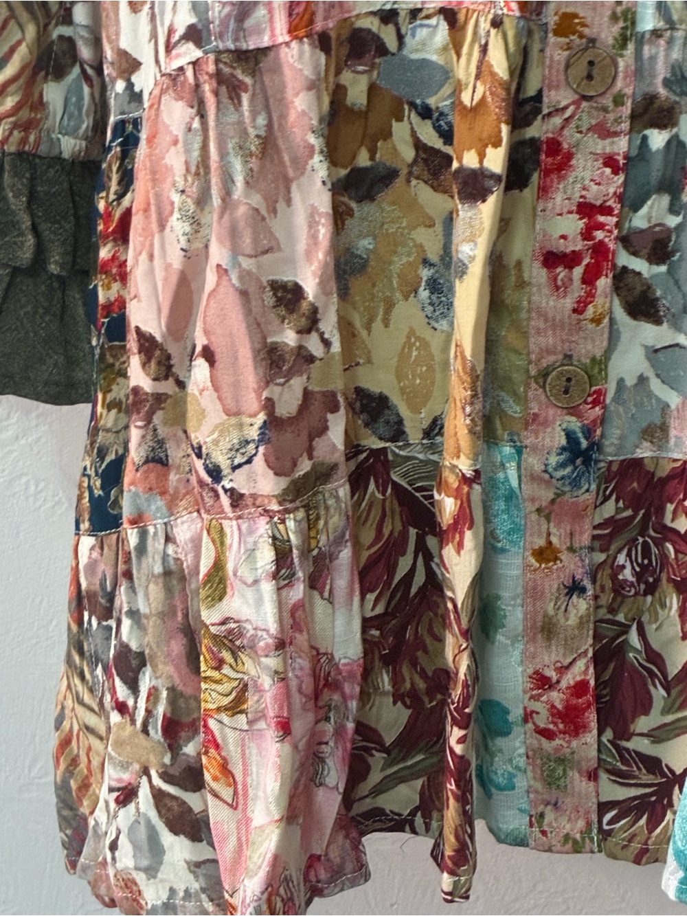 Young Threads Patchwork And Embroidered Tiered Mini Dress/Tunic NWOT size Large - Picture 8 of 16